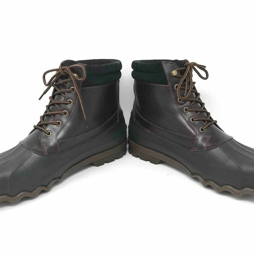 Sperry Top Sider Brewster Duck Boots Winter Rain Brown 13